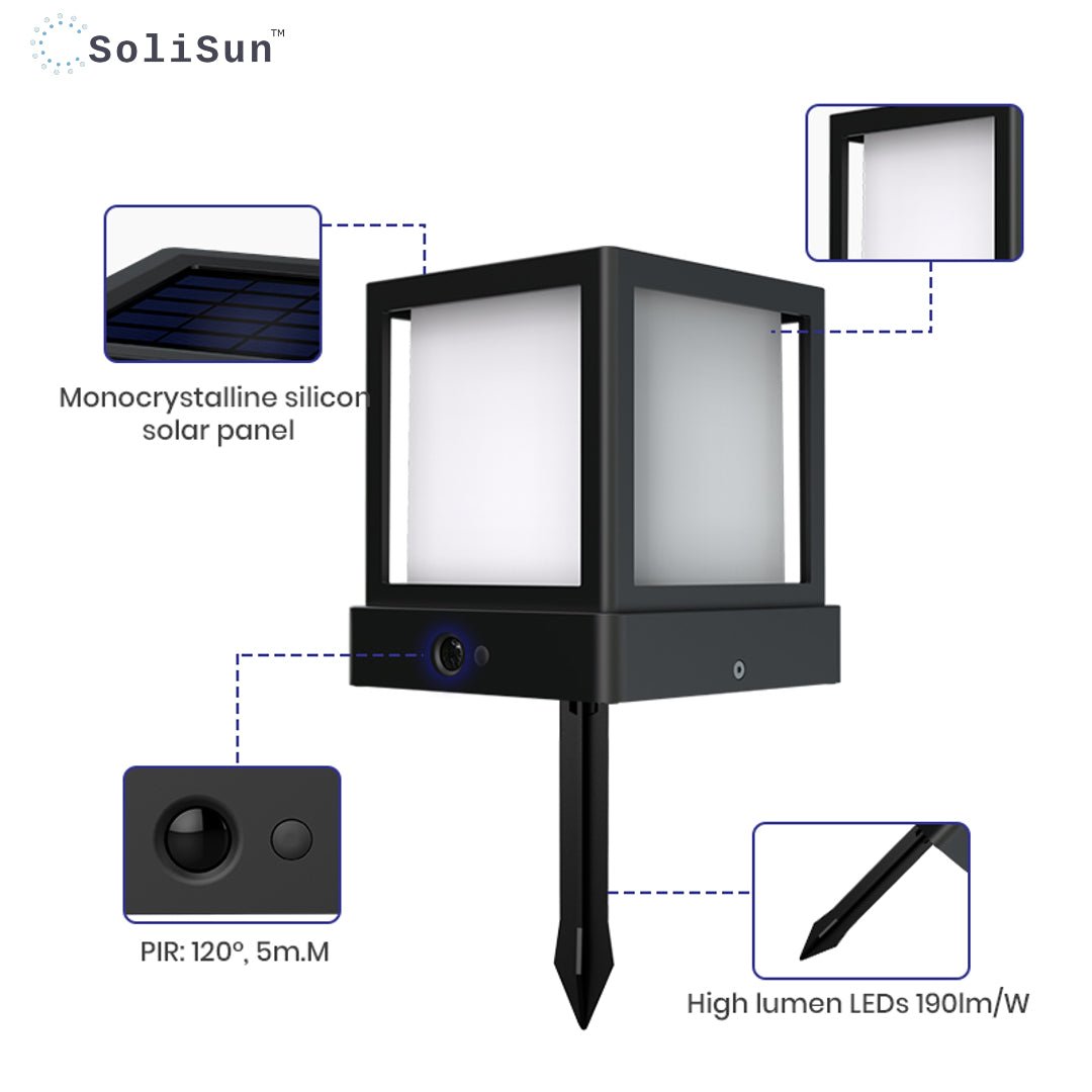 Solar light with spike for garden