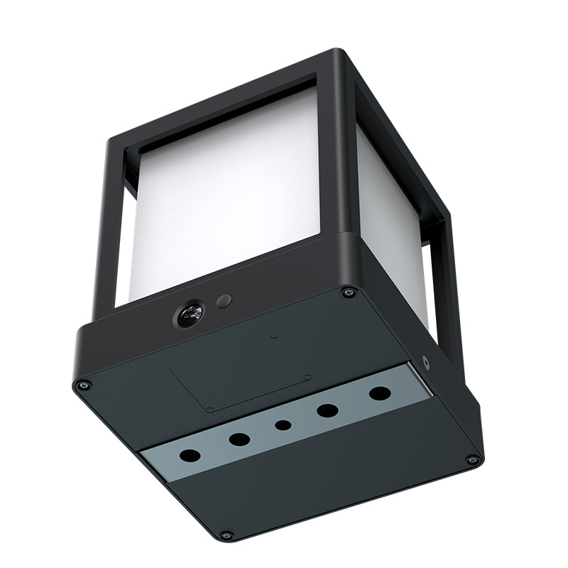 Solar pillar light bottom side