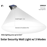 can be used as  solar powered flood lights give 9m diameter lighting when installed at 3m height