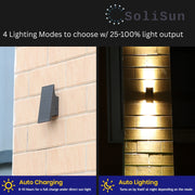 solar up and down wall light
