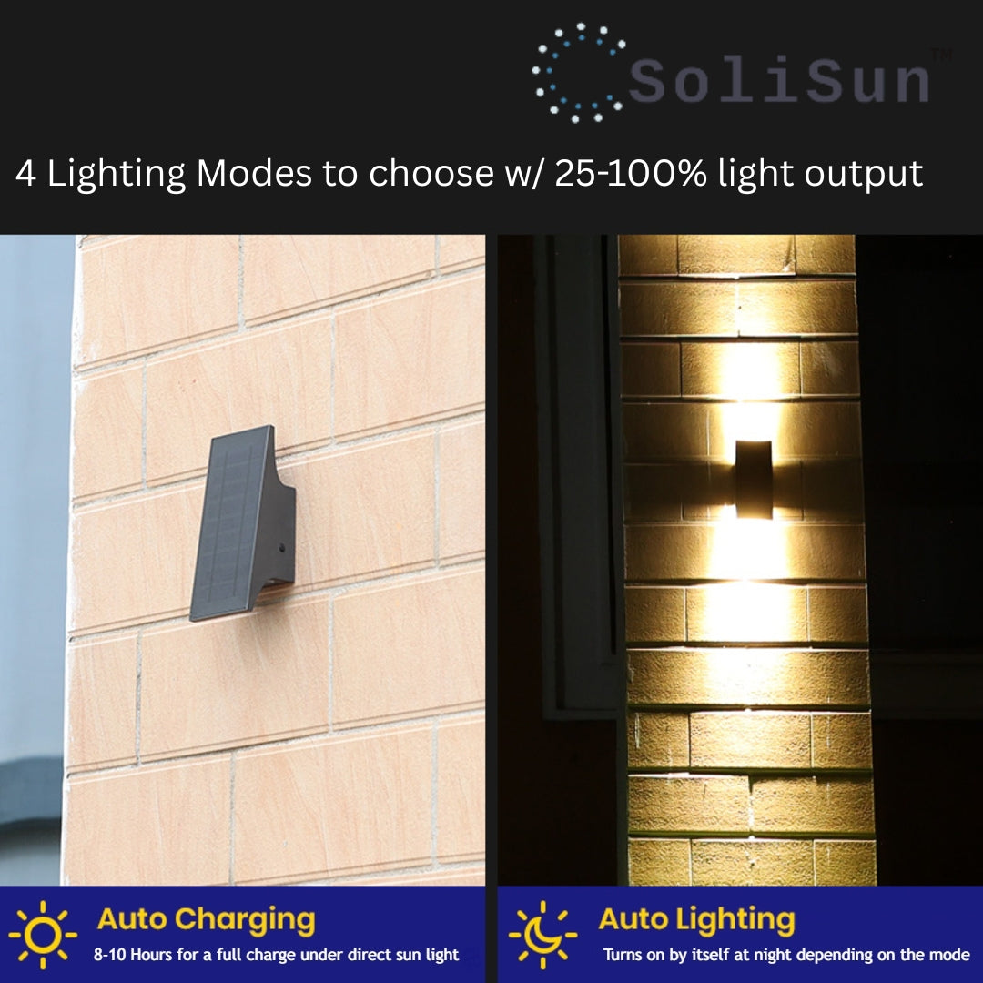 solar up and down wall light