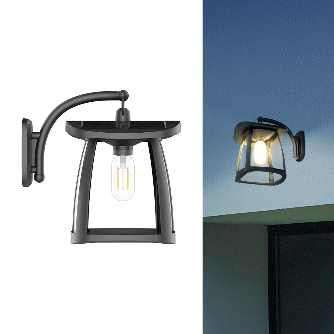 Solar powered vintage wall light