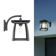 Solar powered vintage wall light