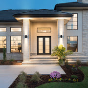 solar wall light on a home