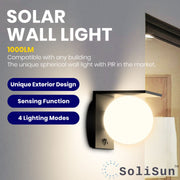 solar motion sensor light fr outdoor wall